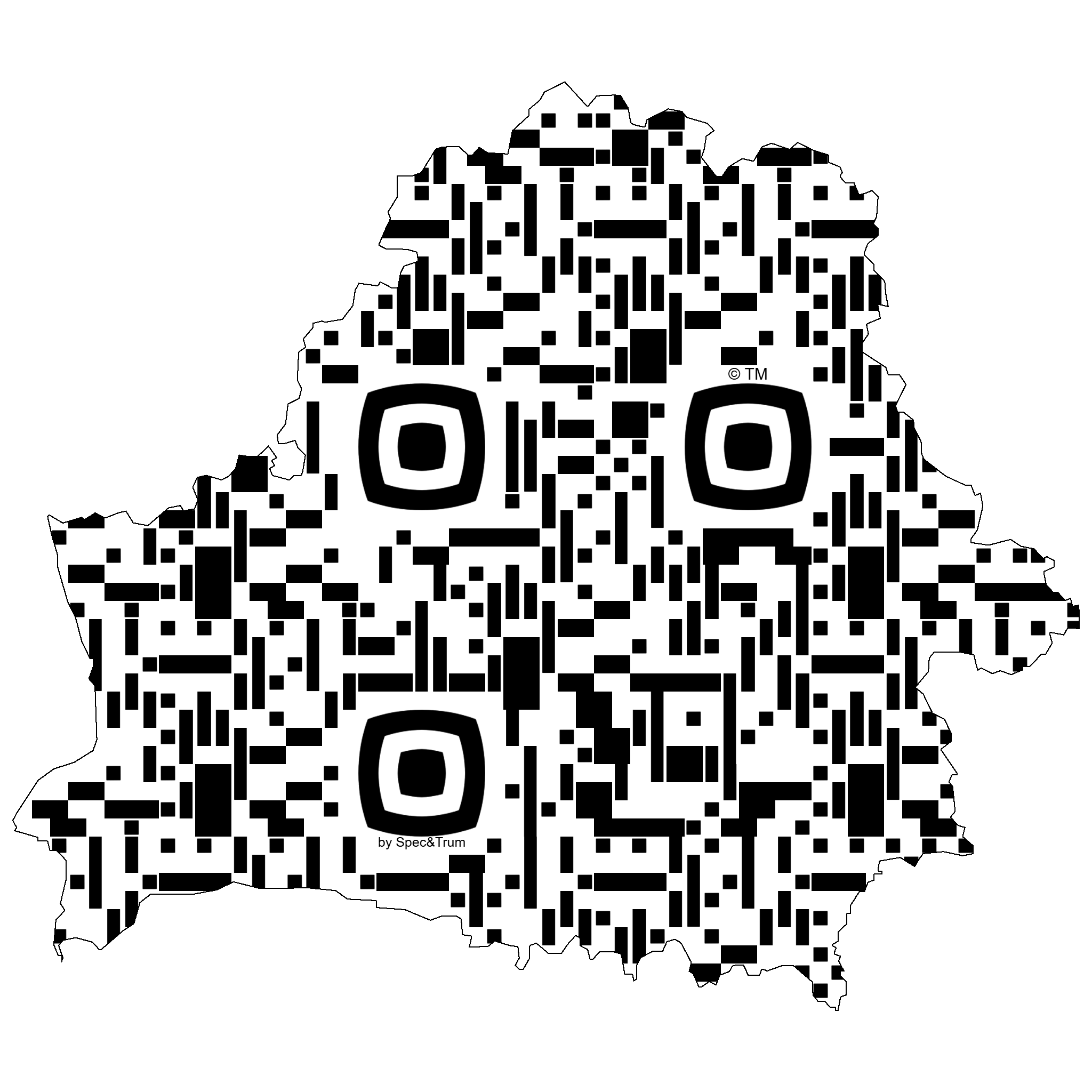 Symbolic digital artefact representing Belarus cultural identity through pixel-based visual structure.