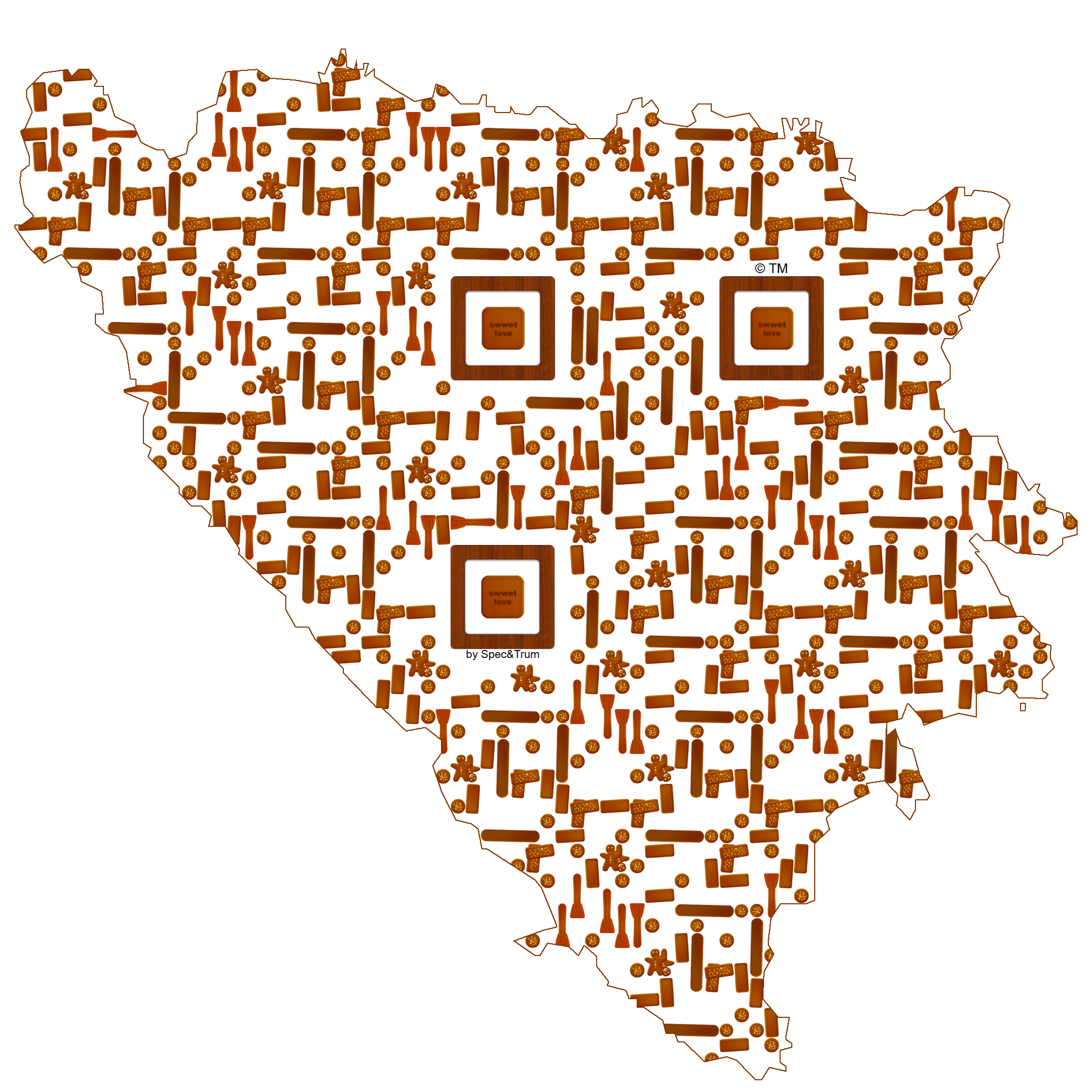 Symbolic digital artefact representing Bosnia And Herzegovina cultural identity through pixel-based visual structure.