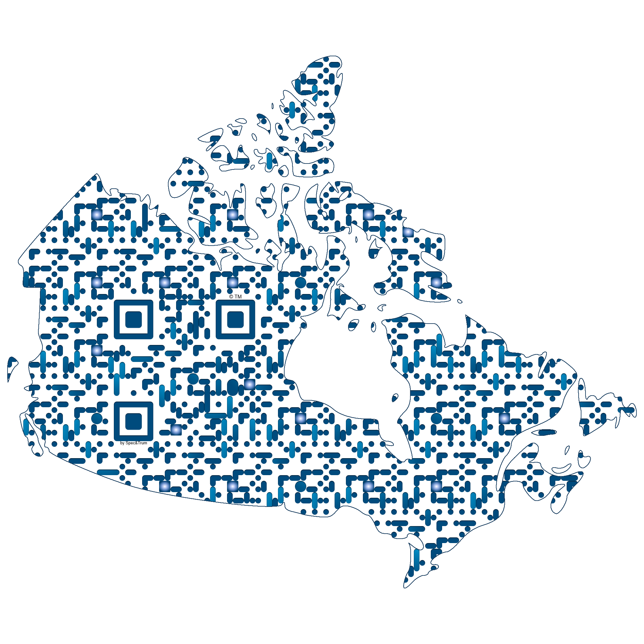 Symbolic digital artefact representing Canada cultural identity through pixel-based visual structure.