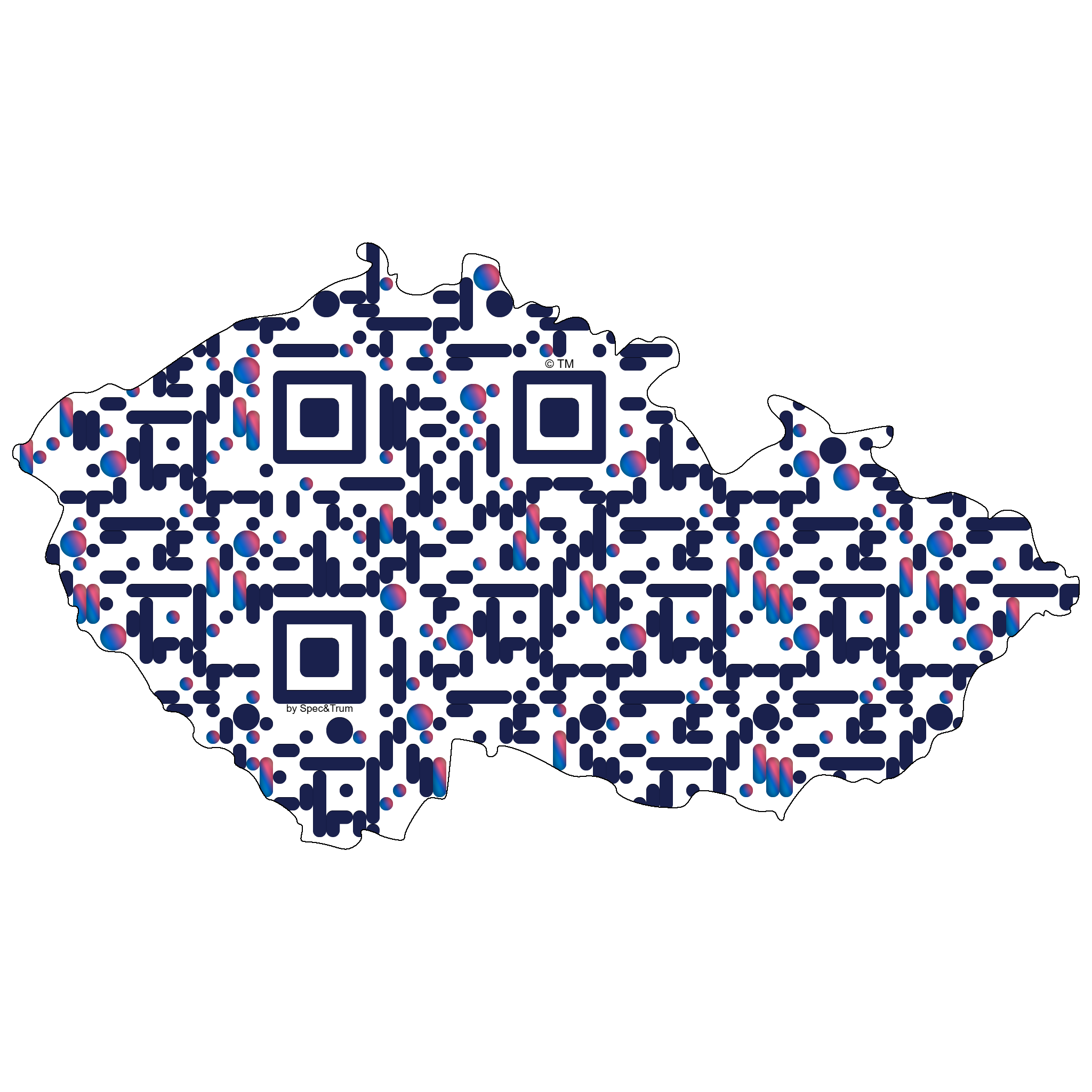 ymbolic digital artefact representing Czechia cultural identity through pixel-based visual structure.