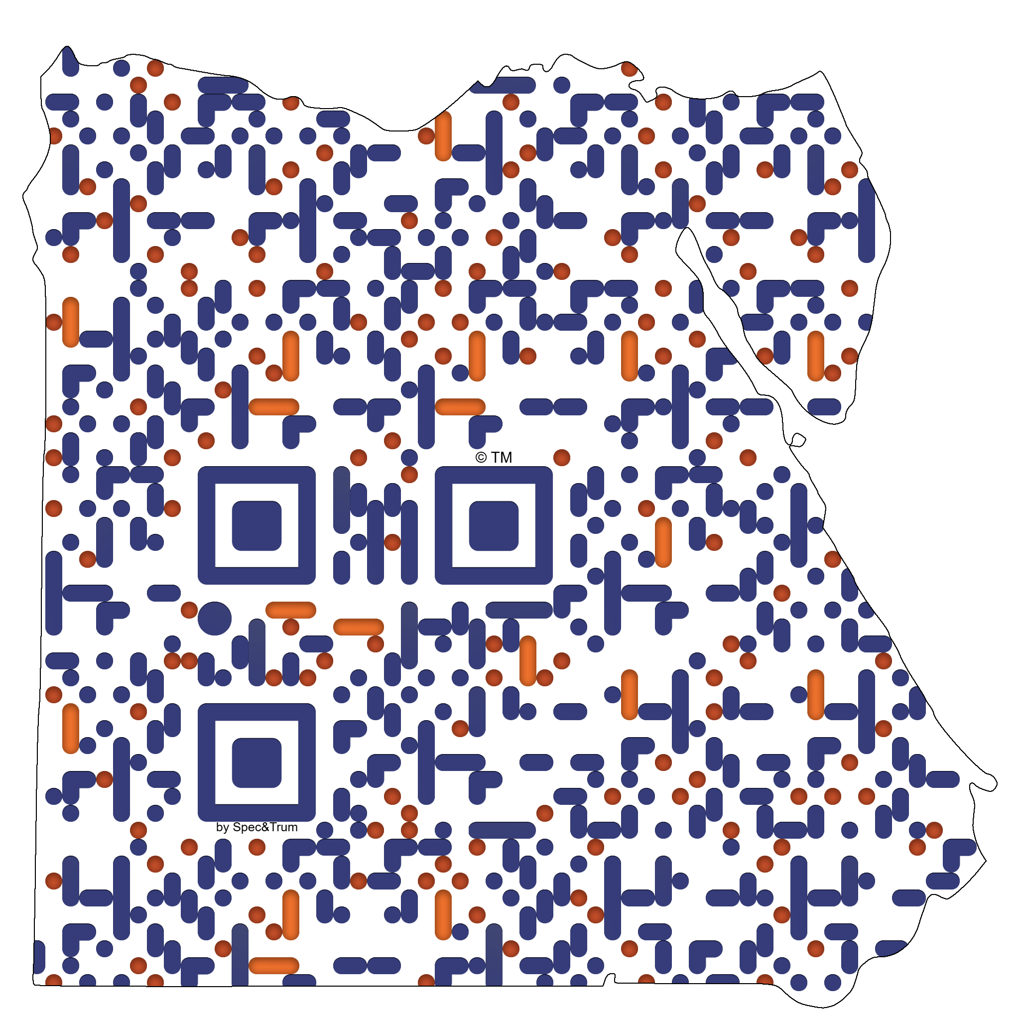 Symbolic digital artefact representing Egypt cultural identity through pixel-based visual structure.