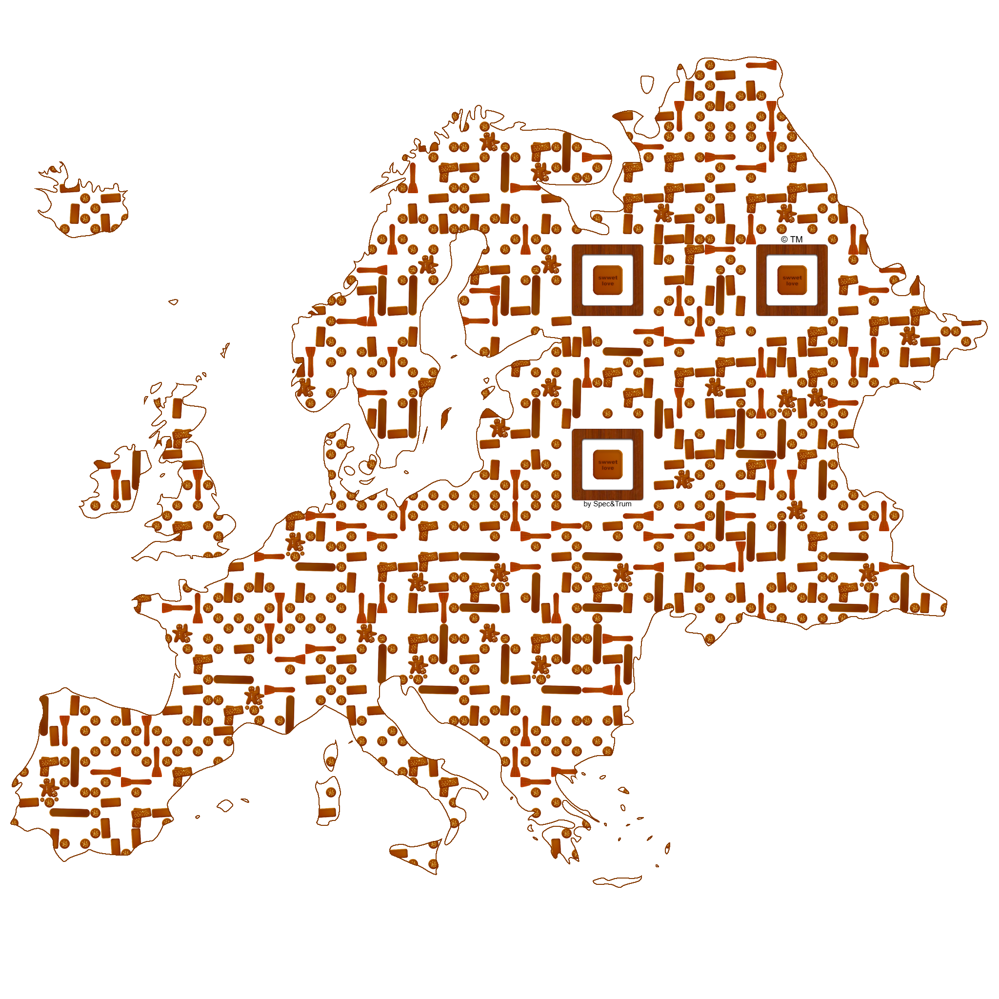 Symbolic digital artefact representing Europe cultural identity through pixel-based visual structure.