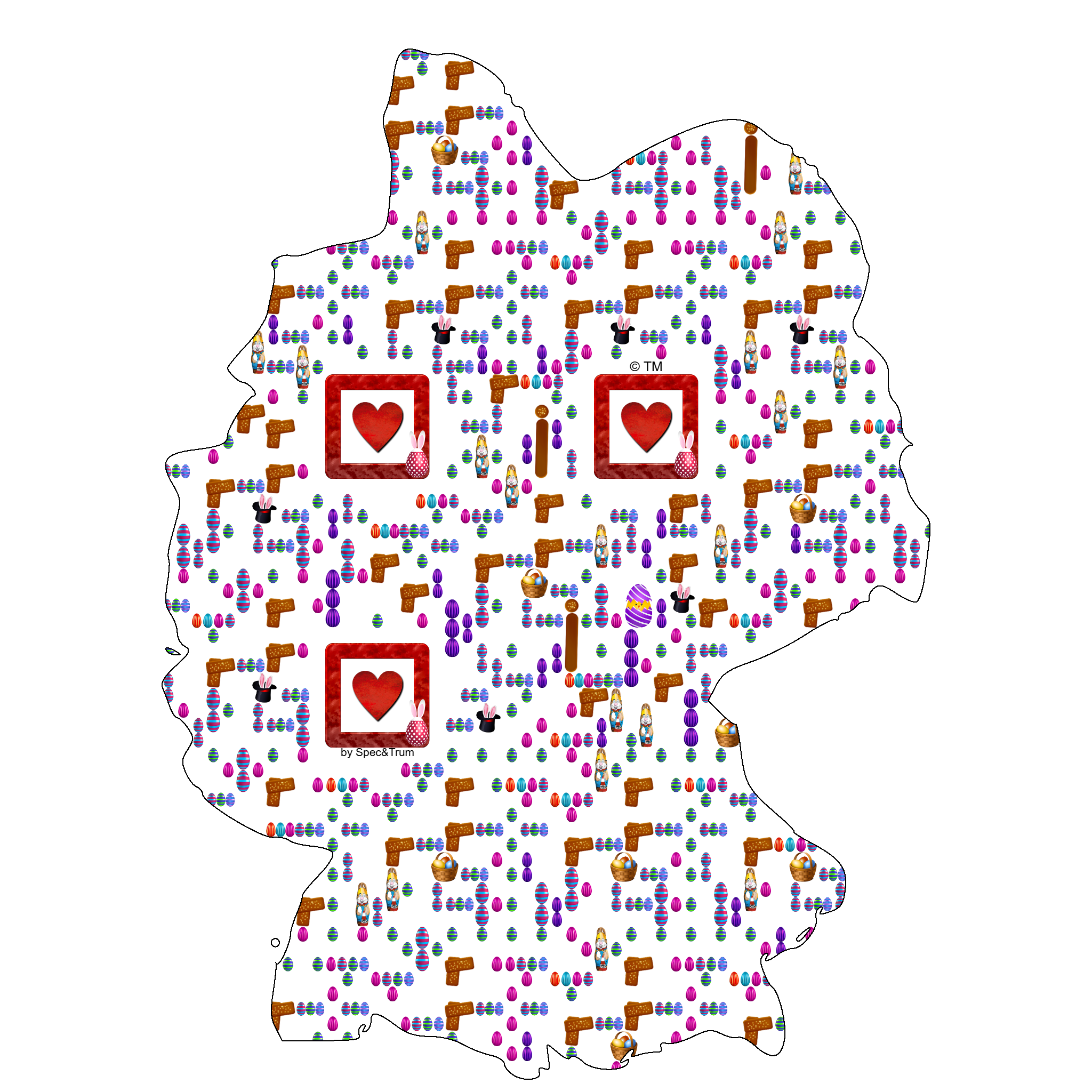 Symbolic digital artefact representing Germany cultural identity through pixel-based visual structure.