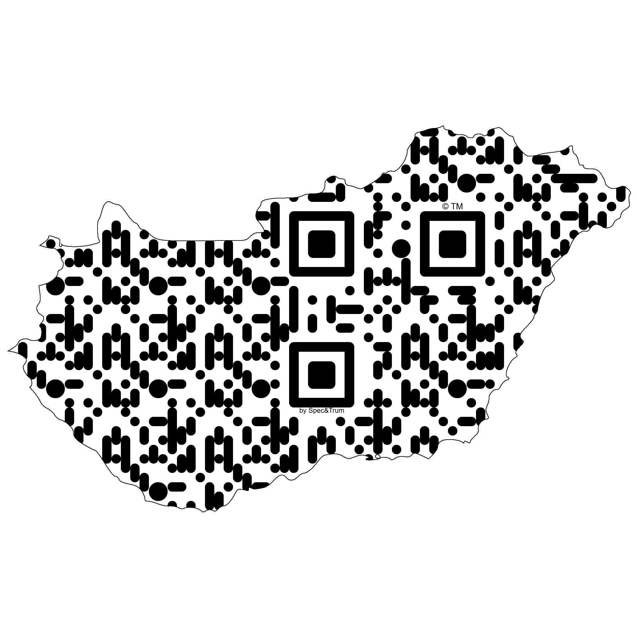 Symbolic digital artefact representing Hungary cultural identity through pixel-based visual structure.