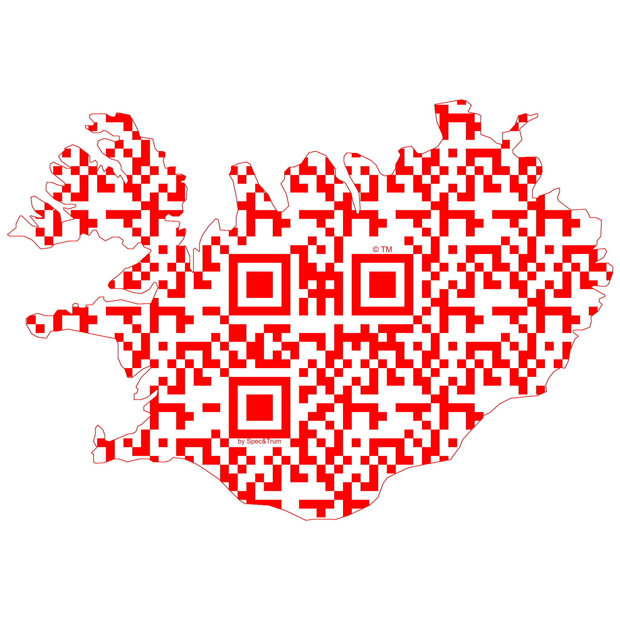 Symbolic digital artefact representing Iceland cultural identity through pixel-based visual structure.
