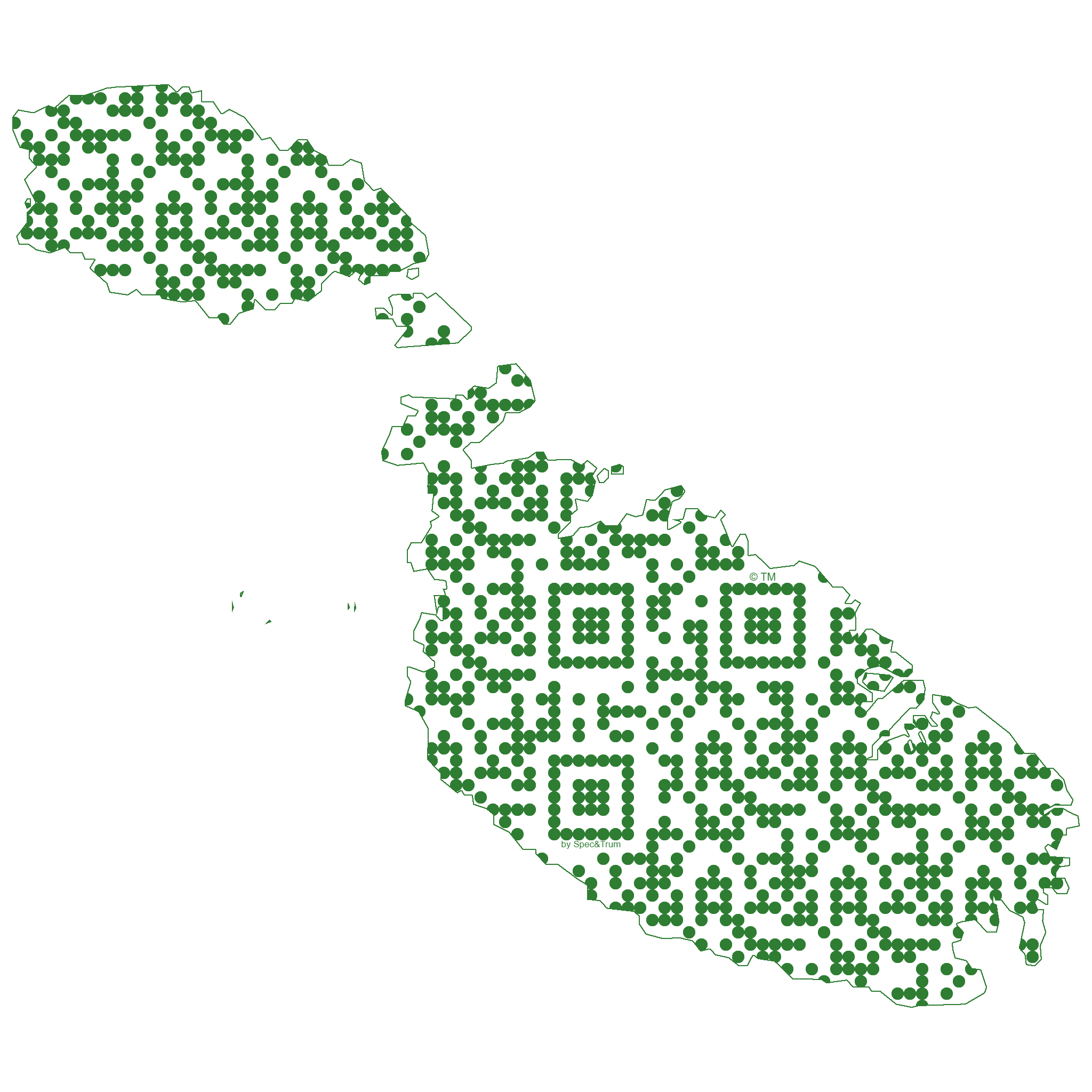 Symbolic digital artefact representing Malta cultural identity through pixel-based visual structure.