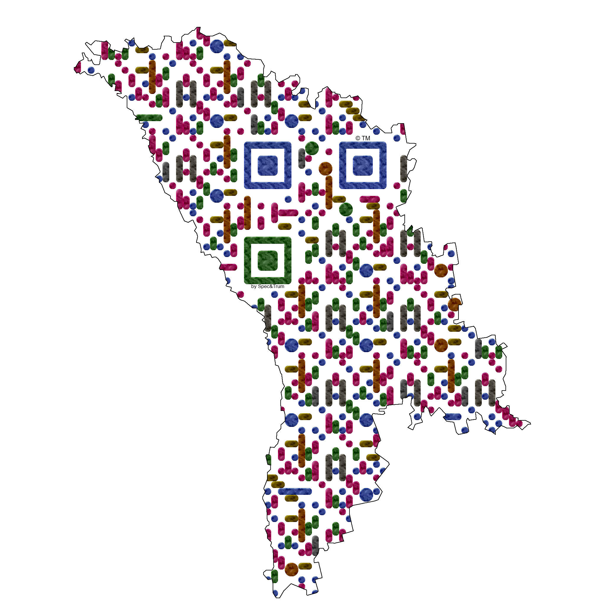 Symbolic digital artefact representing Moldova cultural identity through pixel-based visual structure.
