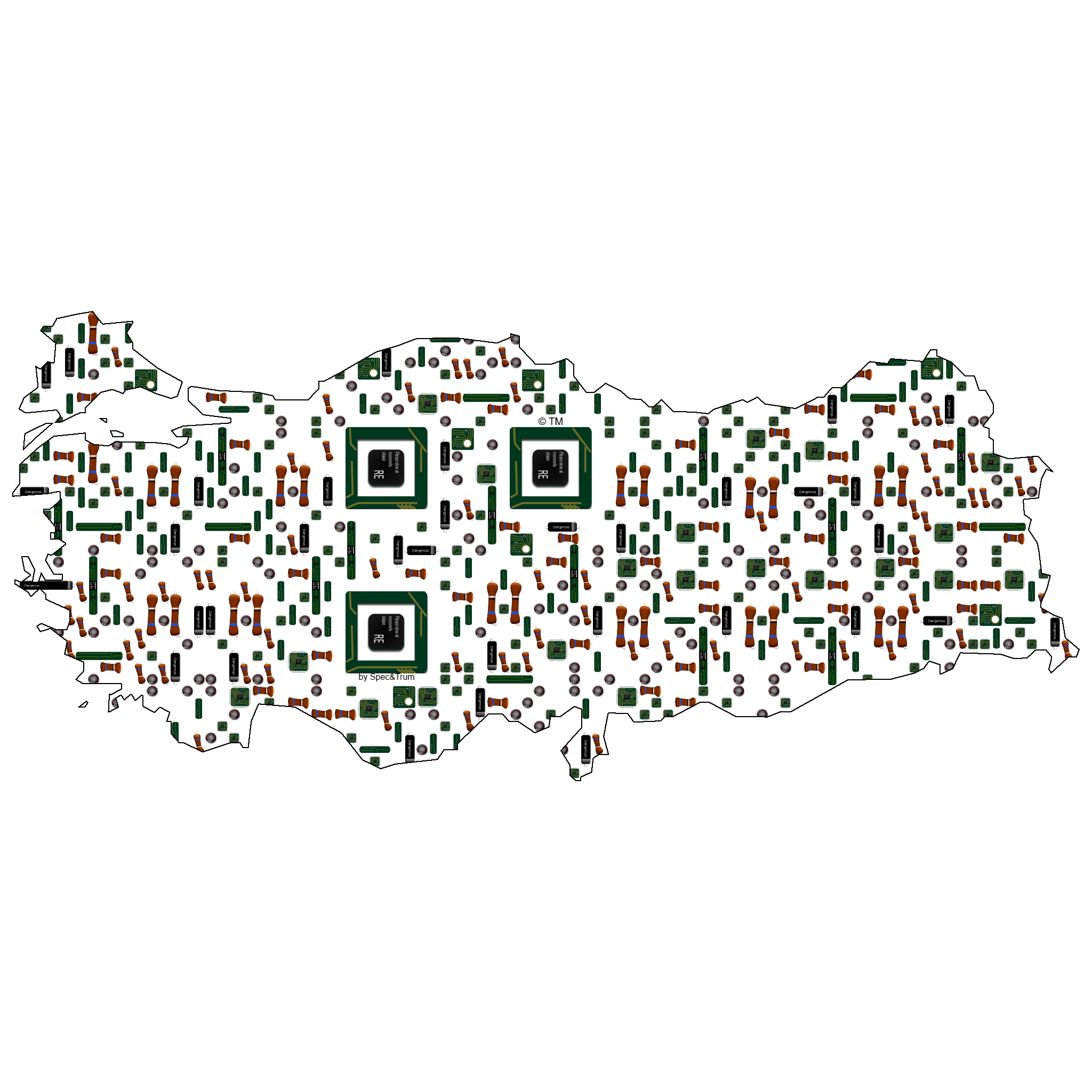Symbolic digital artefact representing Turkey cultural identity through pixel-based visual structure.