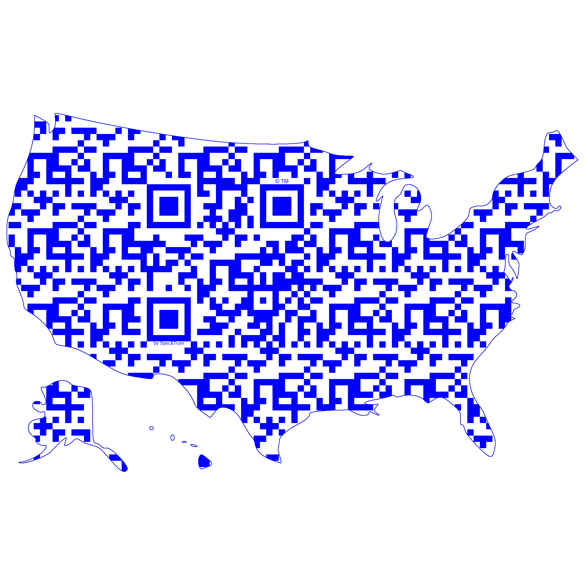 Symbolic digital artefact representing United States cultural identity through pixel-based visual structure.